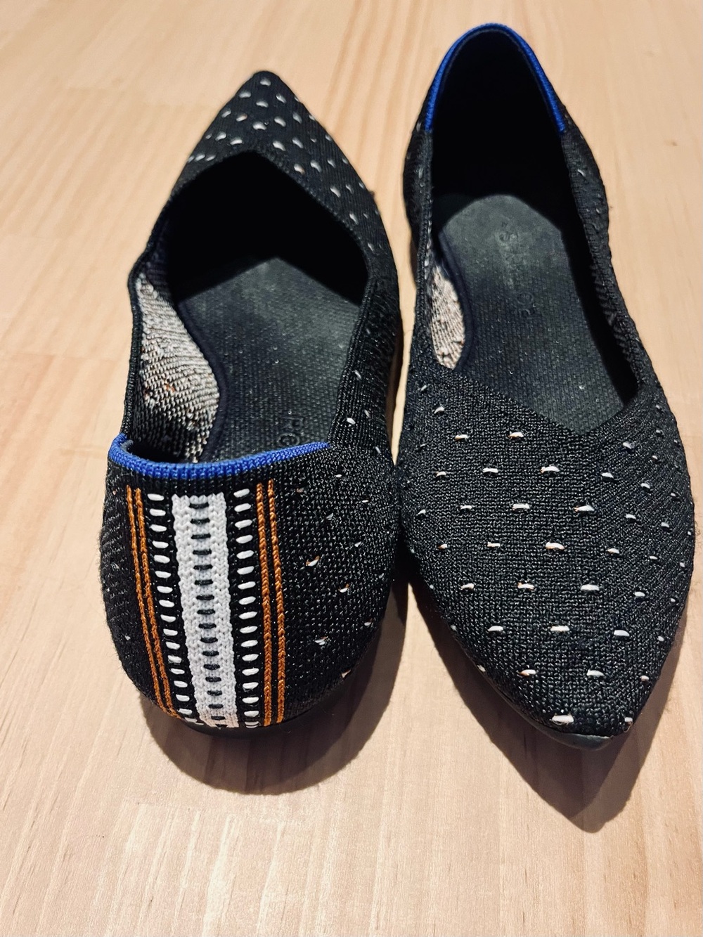 Women’s ROTHY’S The Point Ivory Polka Dot ballet flats- Size 9